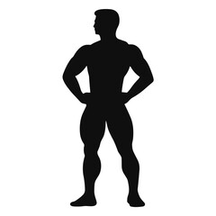male bodybuilder silhouette