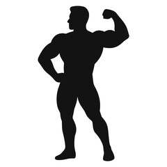 male bodybuilder silhouette
