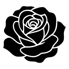 rose flower silhouette