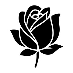 rose flower silhouette
