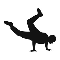 silhouette illustrations of breakdancer
