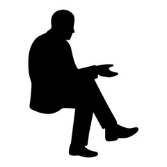 Sitting People Silhouette