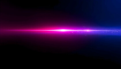 Obraz premium Abstract Light Streak in Pink and Blue Glowing Against Black Background with Vibrant Particles and Modern Effect