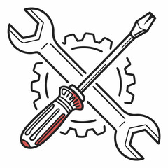 wrench and screwdriver