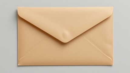 Beige Envelope on Soft Gray Background for Business and Personal Communication Needs