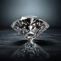 Exquisite Diamond Gemstone: Luxurious and Brilliant Jewelry Investment Display with Fine Detail and Symmetric Cuts