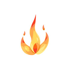 Vibrant Orange and Yellow Flame Illustration