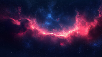 Naklejka premium Outer space night sky filled with stars and a glowing galaxy creating a stunning universe backdrop