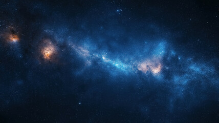 Expansive dark blue sky filled with an endless number of twinkling stars, stretching across the night