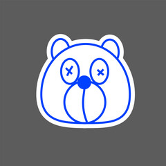 Vector Doodle Illustrations in various animals shapes for sticker or print
