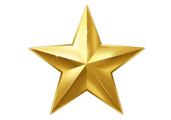 golden star isolated on white background