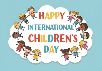 Fototapeta premium Children are happy on International Children's Day.