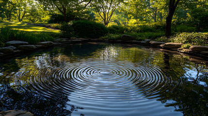 Harmonious Ripples: Nature's Symphony Reflected on Water's Surface