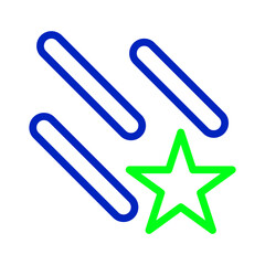 Abstract geometric concept featuring linear shapes and a stylized star motif