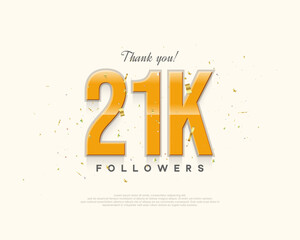 Simple design thank you 21k followers, with a light shiny design.