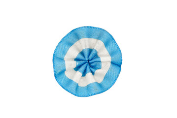 Closeup of an Argentine cockade isolated on white background