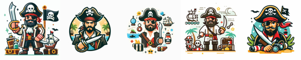 Vector of a pirate.