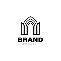 Palace Logo. Palace Logo Design. Palace Logo Brand. Palace Logo Vector Design Isolated on White Background