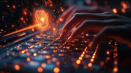 Cybersecurity: Digital Fingerprint Authentication on Laptop