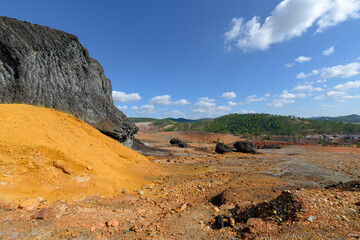 Landscape of Rio Tinto Huelva Andalusia for background