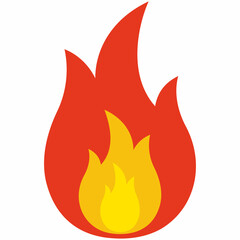 シンプルな炎のイラスト