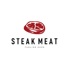 steak logo design concept steak meat bbq simple illustration symbol template food meat delicious brand product cafe and restaurant business