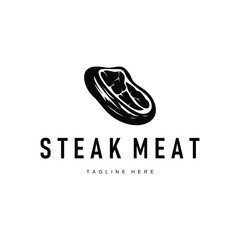 steak logo design concept steak meat bbq simple illustration symbol template food meat delicious brand product cafe and restaurant business