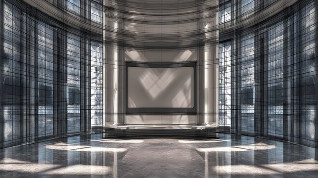 Experience an architecture showcase backdrop featuring contemporary building designs blending innovative form with urban aesthetics