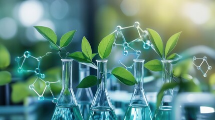 Sustainable chemistry innovation combining molecular structures and botanical growth