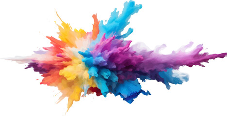 Colorful Paint Splash Explosion, Abstract Vibrant Artistic Background