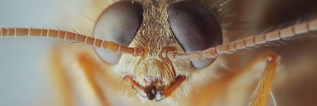 Close-up of insect head