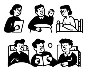 Fun and Playful Illustrations of Caring Interactions in a Hospital