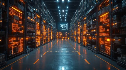 Futuristic Warehouse: A Glimpse into Automated Inventory Management
