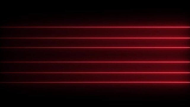 Abstract carmine Neon Light VJ LOOP 3D Rendering , abstract glowing lines on black , lamps florescent animation empty space technology backdrop 4k.Red - ruby Neon background..Wall , floor 4k.Bismillah
