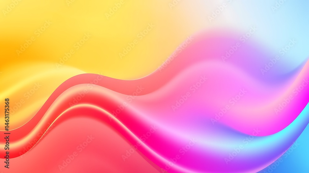 Canvas Prints colorful abstract gradient wavy background with modern fluid design and vivid light tones
