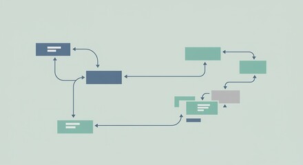Analyzing Chart Diagram Flowing with Arrows on a Light Background