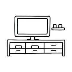 Doodle TV Dresser and Shelve