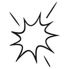 Comic Action Doodle Element