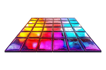 Disco dance floor dancing isolated on transparent background
