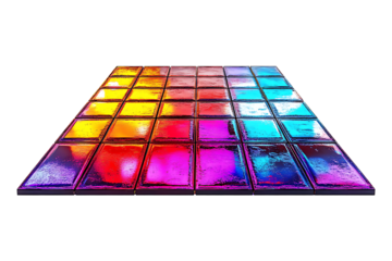 Disco dance floor dancing isolated on transparent background
