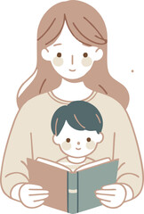 Mother and Son Sharing a Book: A Tender Moment of Connection