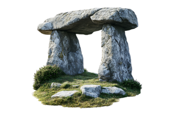 Dolmen ancient structure isolated on transparent background
