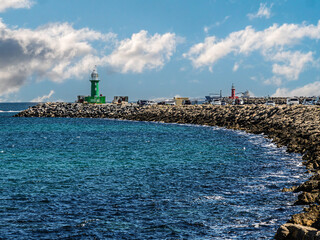 South Mole Lighthouse Sunny Day