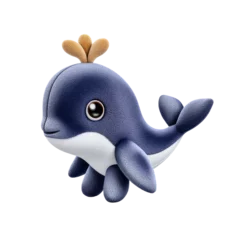 Explore the Magic of Adorable Cloth Dolls Representing Different Animal Shapes Including a Unique Blue Whale with Brown Nose and White Tail