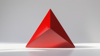 Fototapeta premium Geometric Red Pyramid Shape