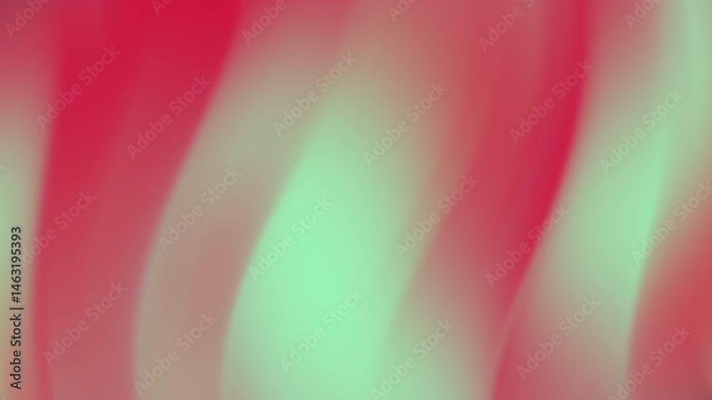 Aufkleber Abstract Video: Blurry Red and Green Gradient Waves Flowing Smoothly