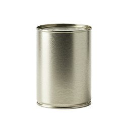 realistic cylindrical can isolated on white background 
