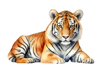 tiger isolated on transparent background	
