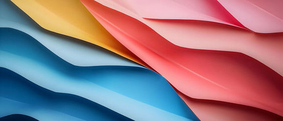 Abstract Colorful Geometric Paper Design