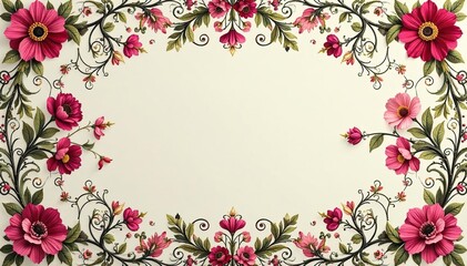 Intricate floral damask, elegant swirls and vines , seamless pattern, texture